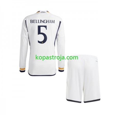 Billiga Fotbollströjor Real Madrid Jude Bellingham 5 Barn Hemma tröja 2023/24 Långärmad